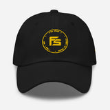FacSpec Embroidered Dad Hat, black front view