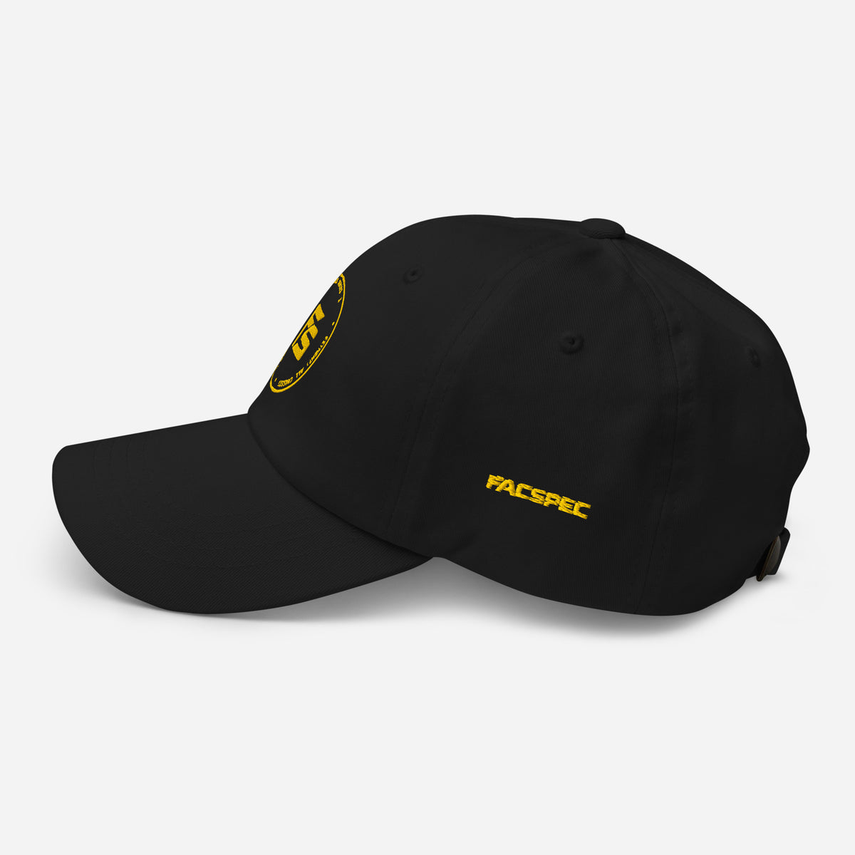 FacSpec Embroidered Dad Hat, black left side view