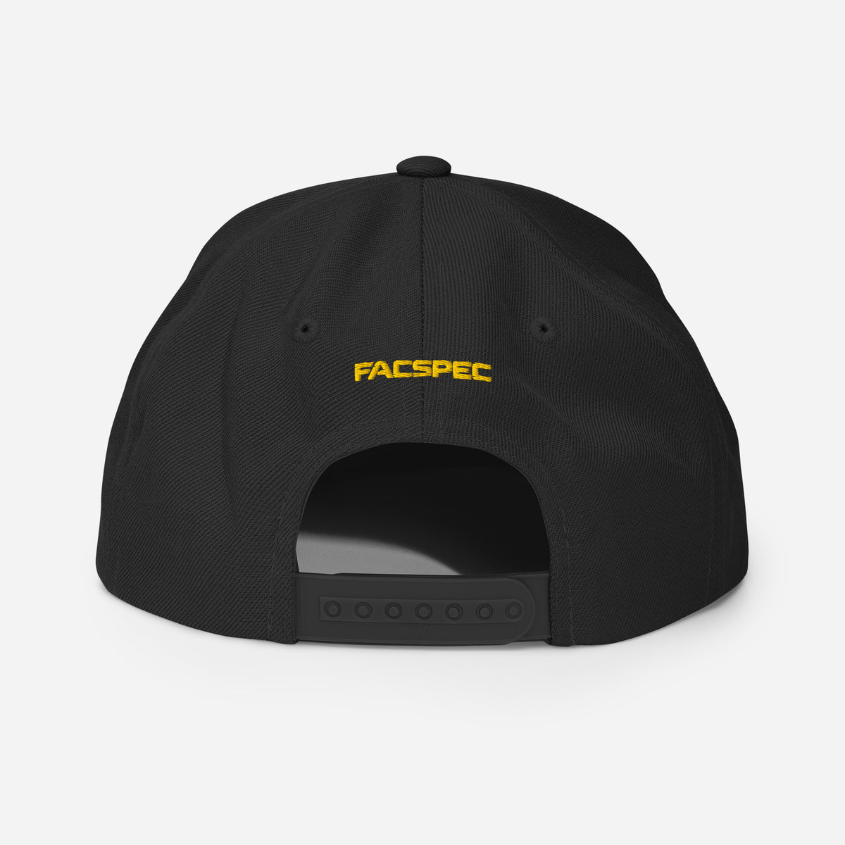 FacSpec One More Mod Snapback Hat, black back view