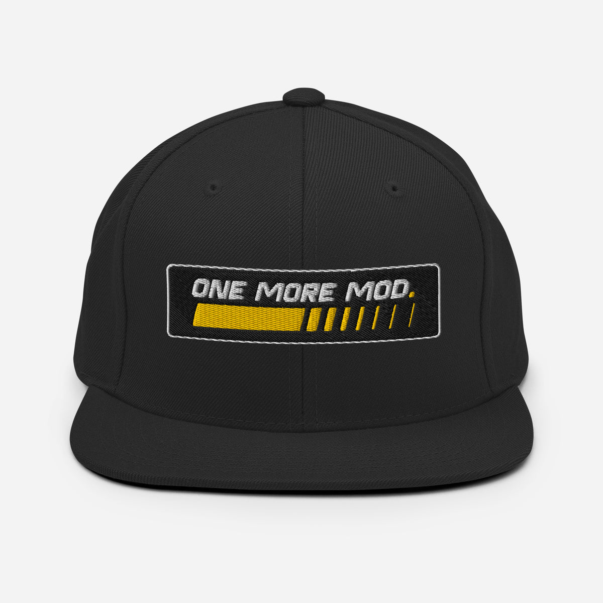 FacSpec One More Mod Snapback Hat, black front view