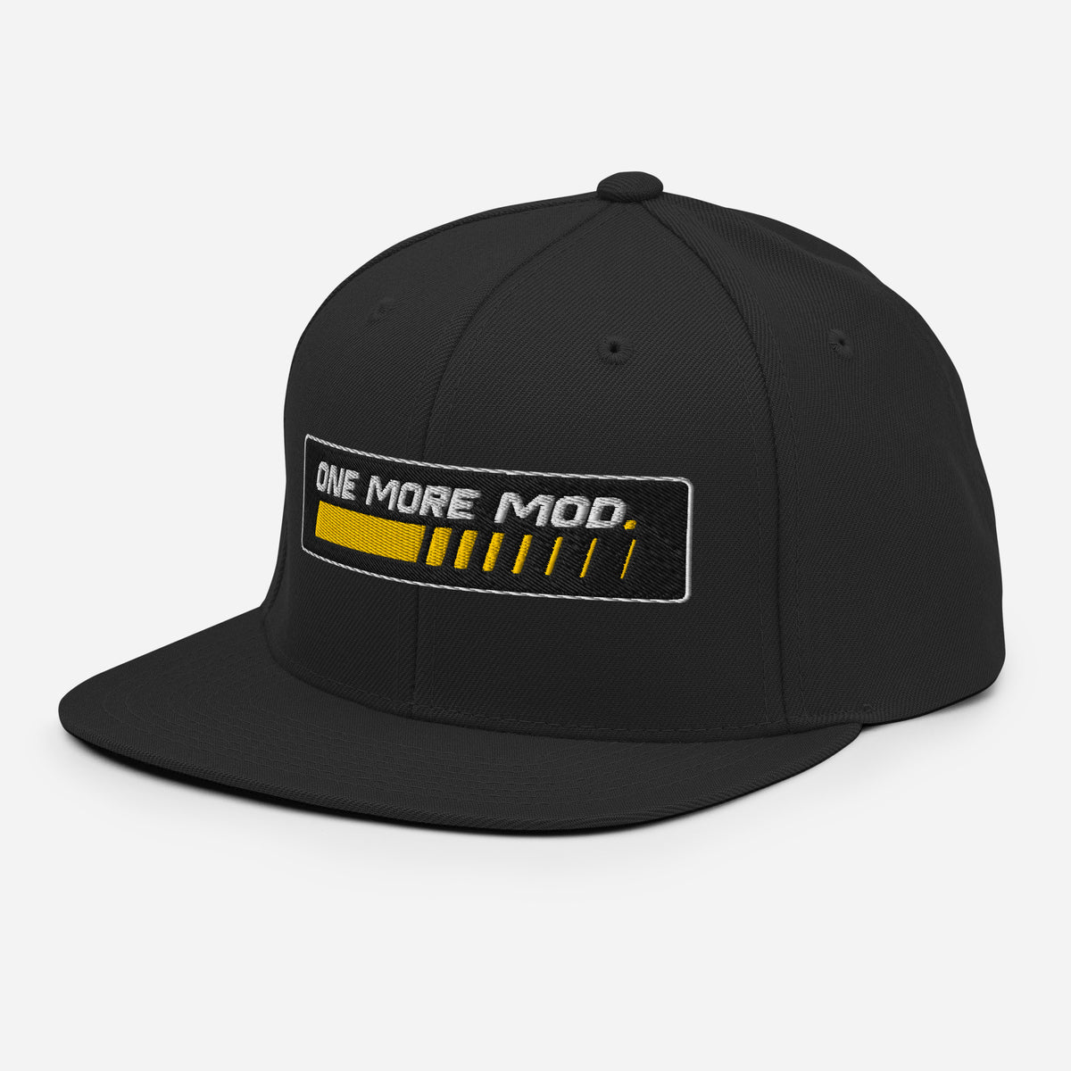 FacSpec One More Mod Snapback Hat, black left front view