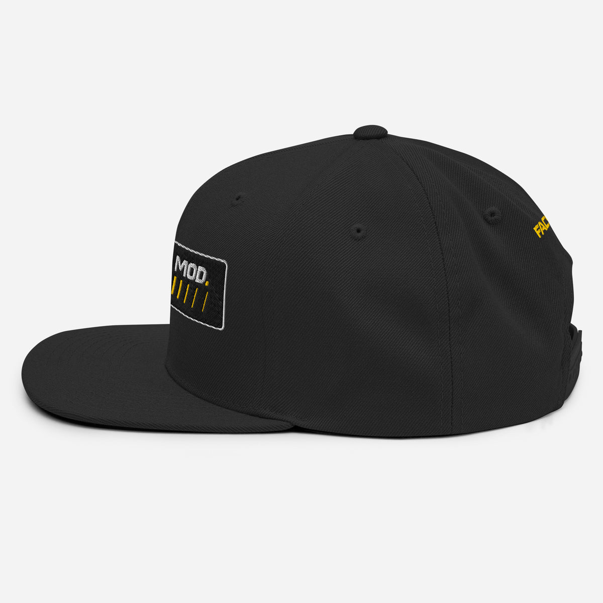 FacSpec One More Mod Snapback Hat, black left side view