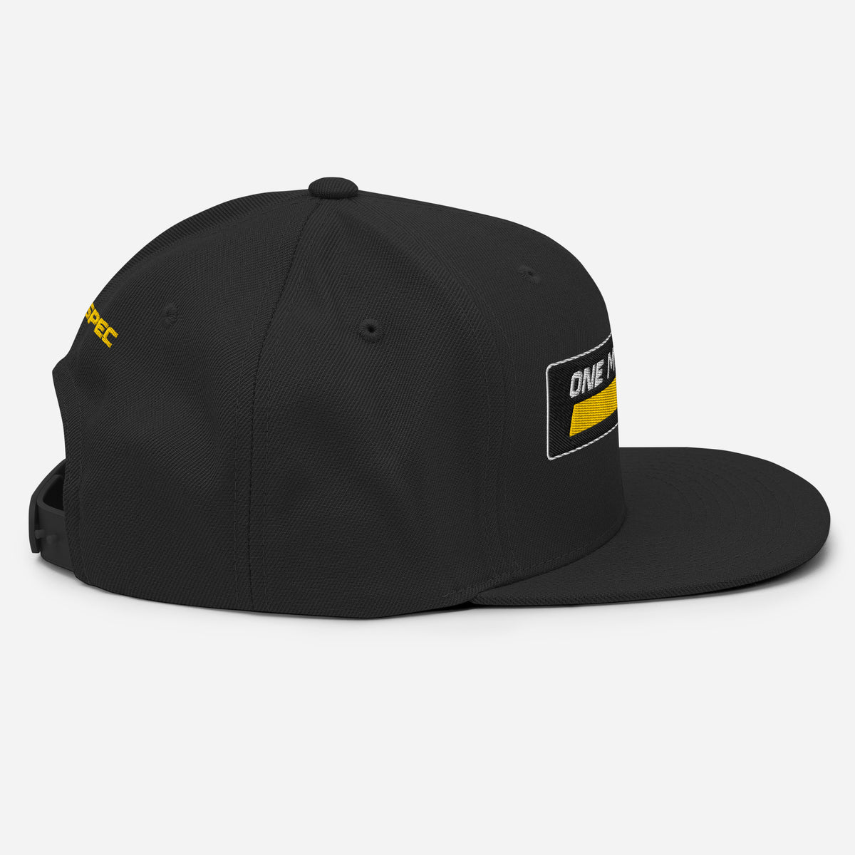 FacSpec One More Mod Snapback Hat, black right side view