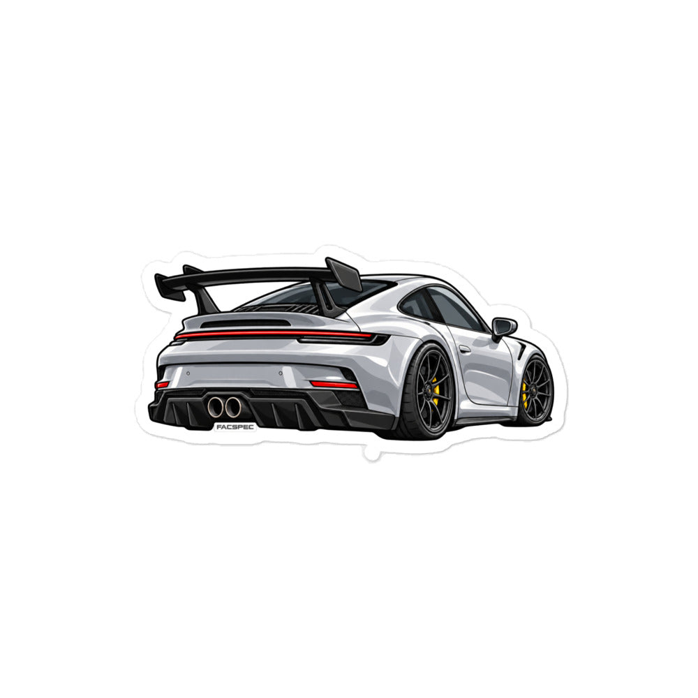 FacSpec 992 Slap Sticker, 4 × 4 inch vinyl sticker