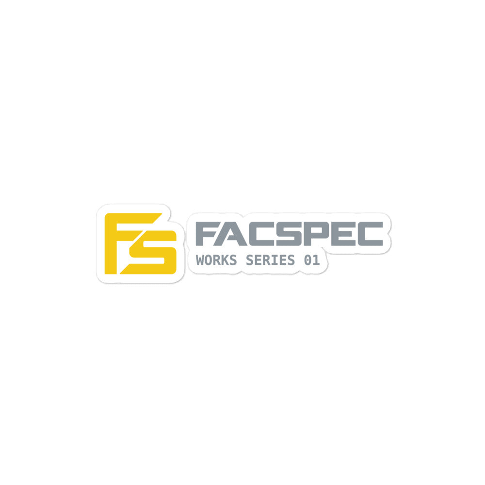 FacSpec Logo Sticker, 4 × 4 inch vinyl sticker