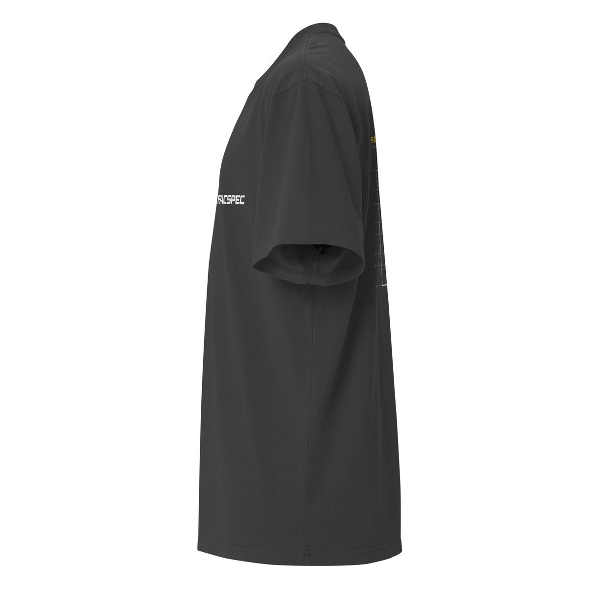 FacSpec Blueprint Oversized Tee, faded black left view