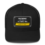 FACSPEC Works 01 Trucker Hat, black front view