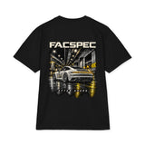FacSpec Night Run Oversized Heavyweight T-Shirt, black back view