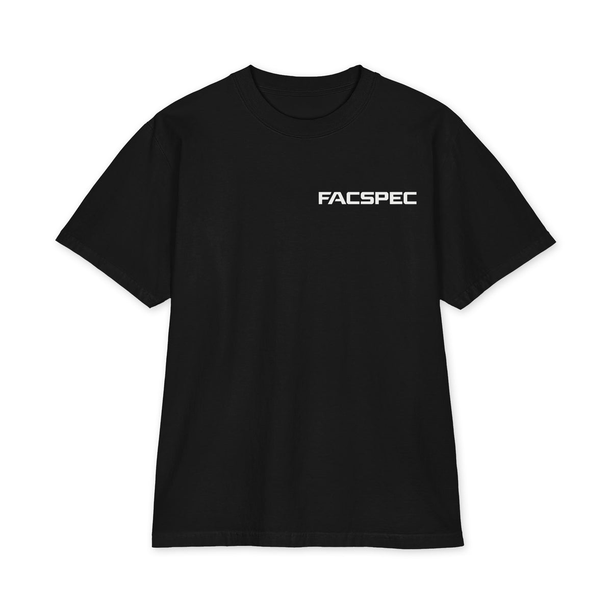 FacSpec Night Run Oversized Heavyweight T-Shirt, black front view