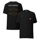 FacSpec Coupe Study Graphic T-Shirt, black front and back view