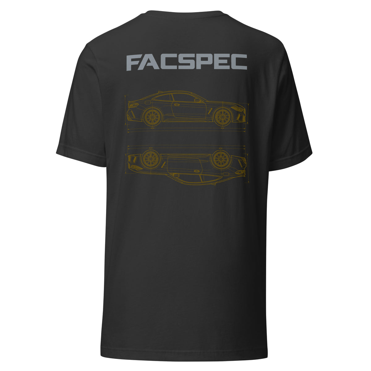 FacSpec Coupe Study Graphic T-Shirt, dark grey back view