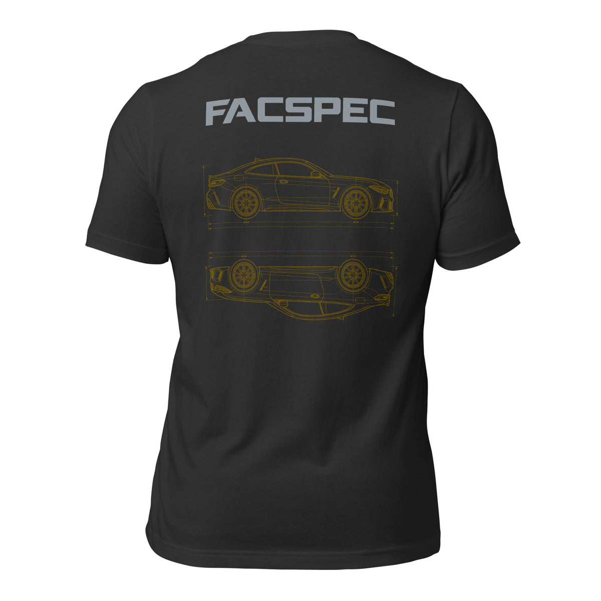 FacSpec Coupe Study Graphic T-Shirt, dark grey back view