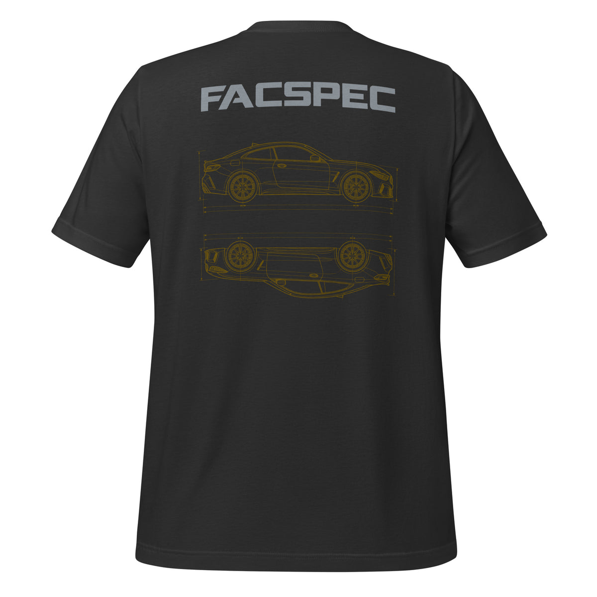 FacSpec Coupe Study Graphic T-Shirt, dark grey back view