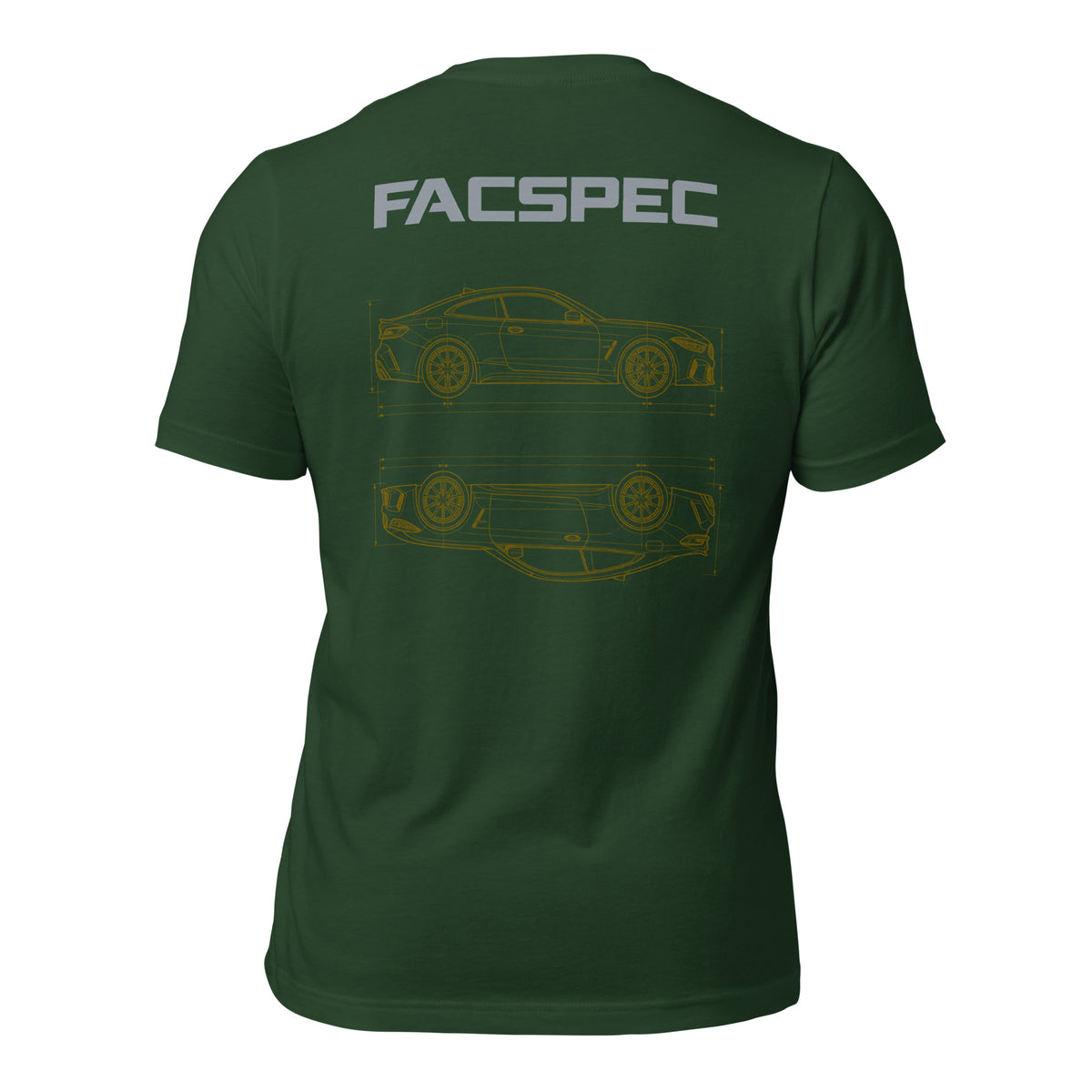 FacSpec Coupe Study Graphic T-Shirt, forest back view