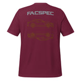 FacSpec Coupe Study Graphic T-Shirt, maroon back view