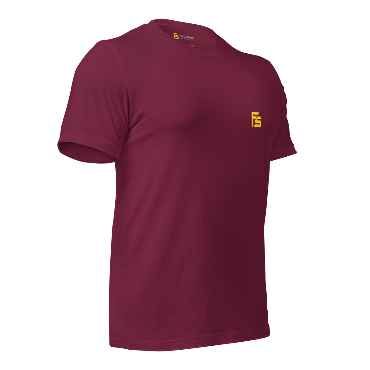 FacSpec Coupe Study Graphic T-Shirt, maroon right front view