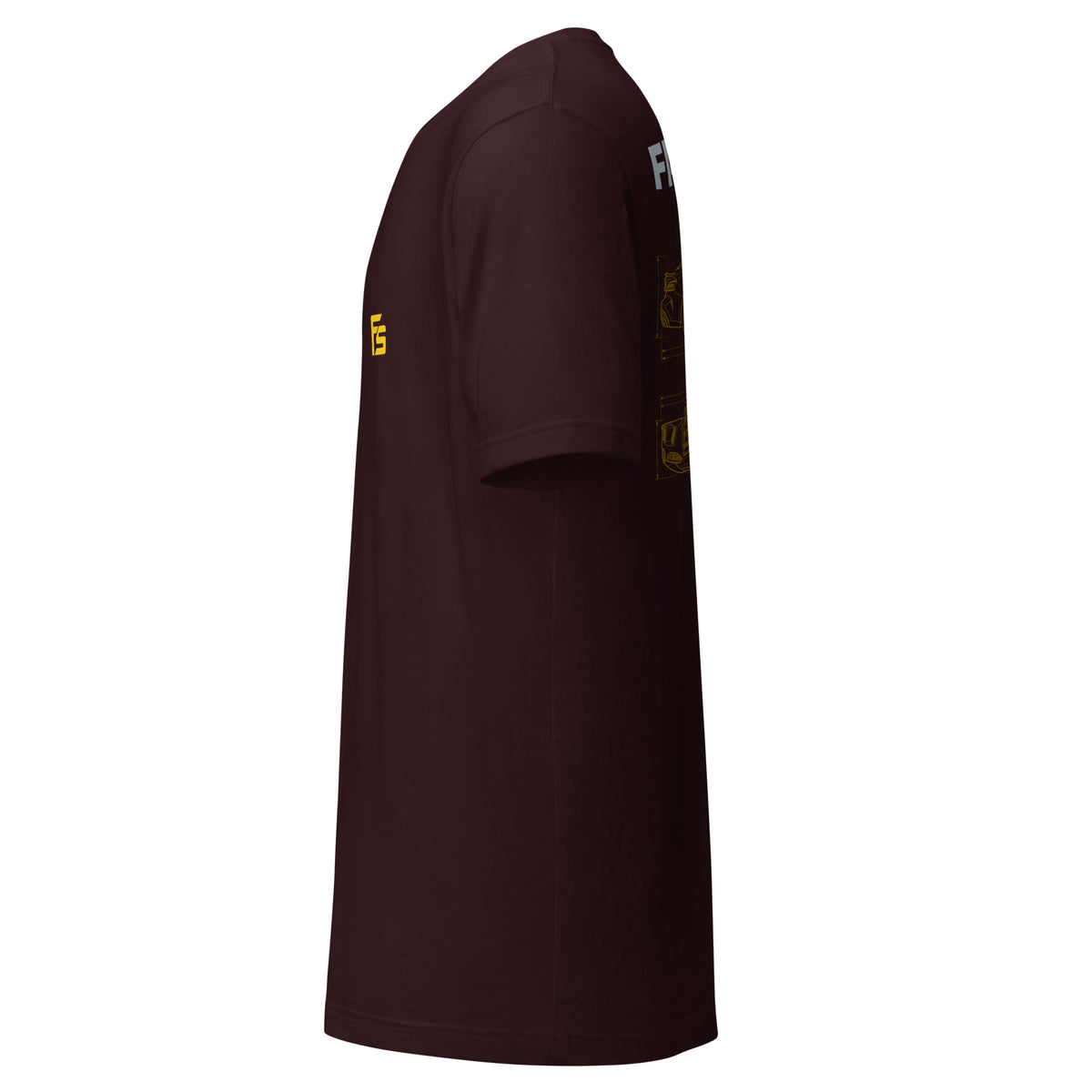 FacSpec Coupe Study Graphic T-Shirt, oxblood black left view