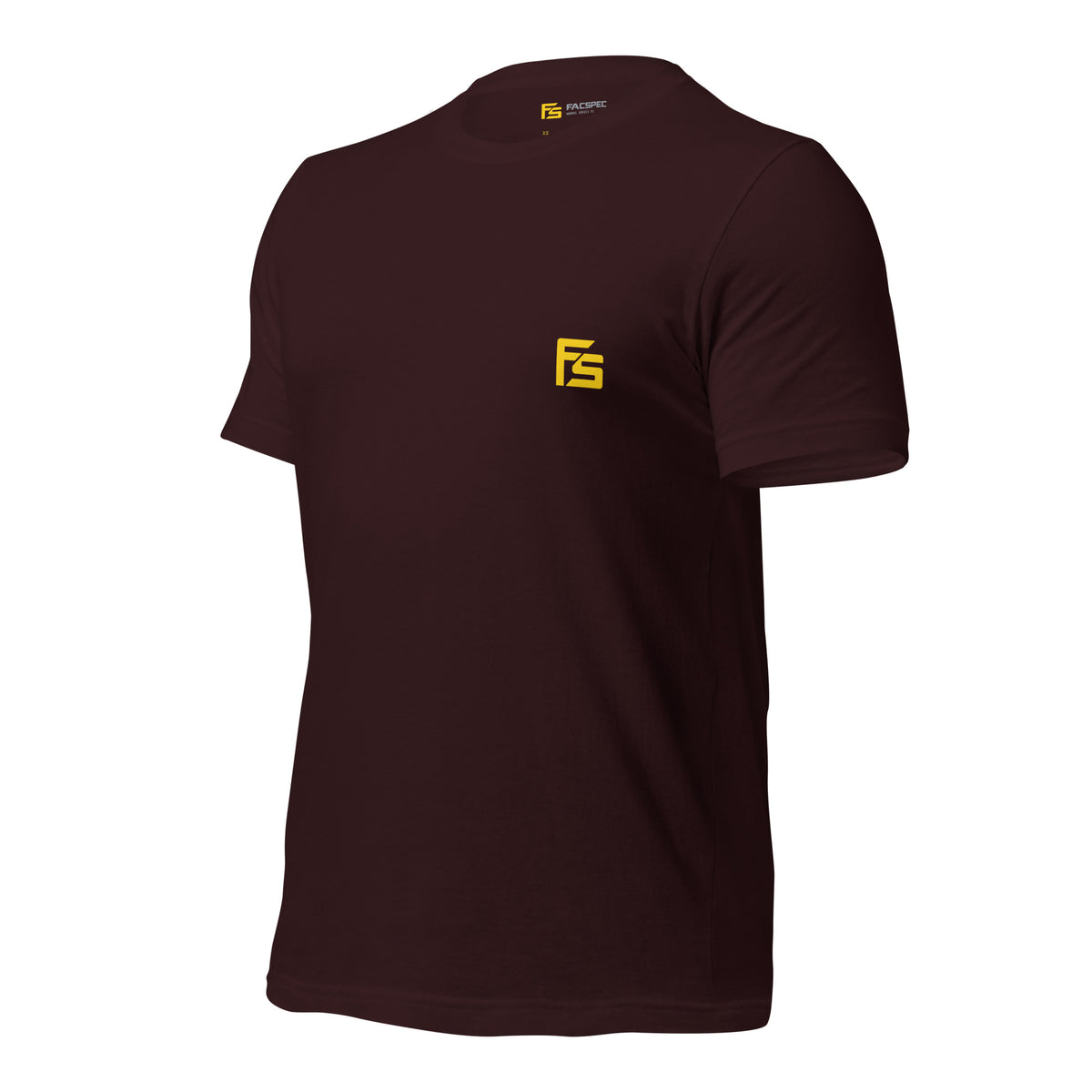 FacSpec Coupe Study Graphic T-Shirt, oxblood black left front view