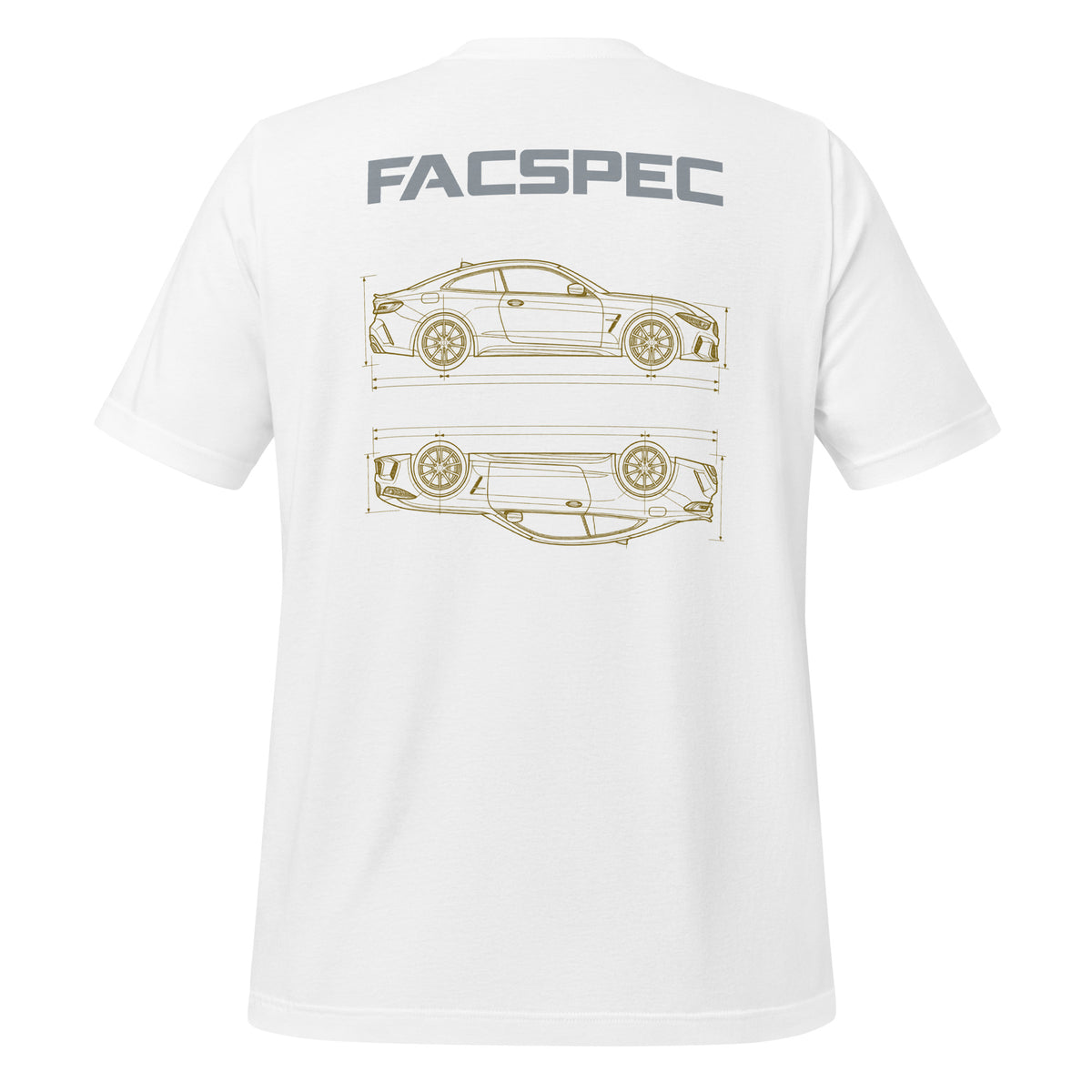 FacSpec Coupe Study Graphic T-Shirt, white back view