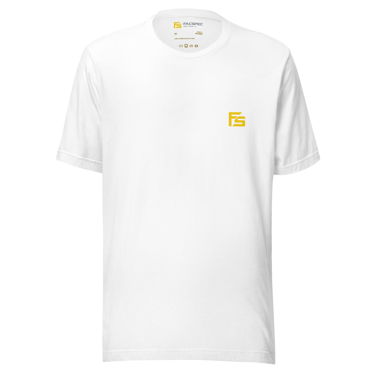 FacSpec Coupe Study Graphic T-Shirt, white front view