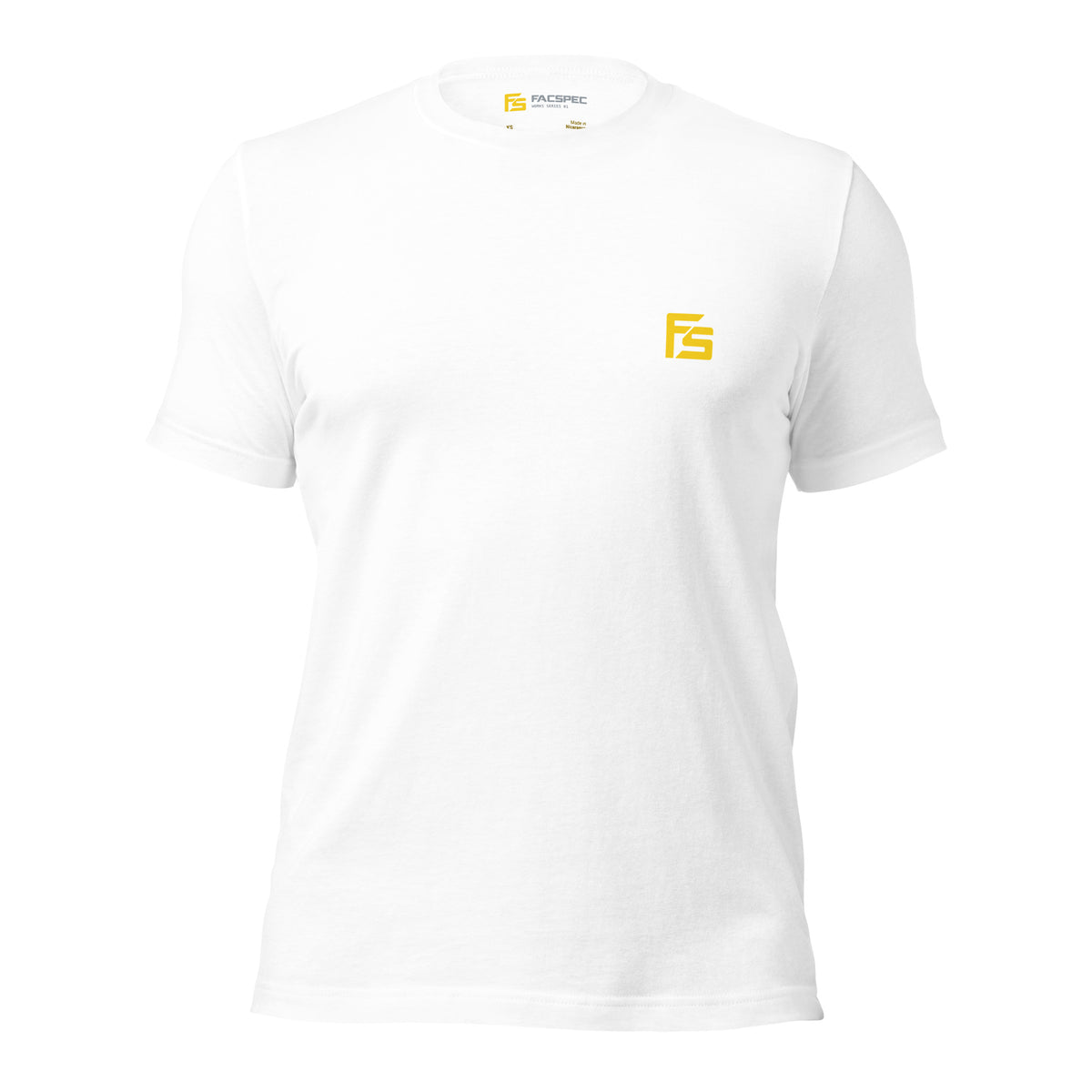 FacSpec Coupe Study Graphic T-Shirt, white front view