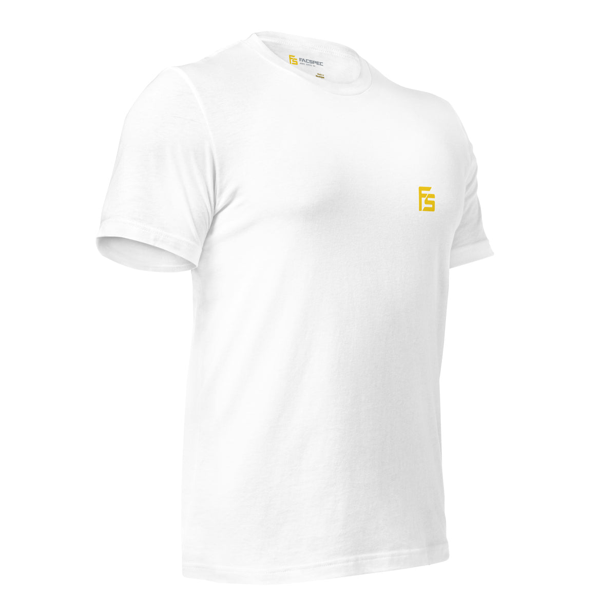 FacSpec Coupe Study Graphic T-Shirt, white right front view